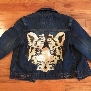 Kids sequin tiger jacket